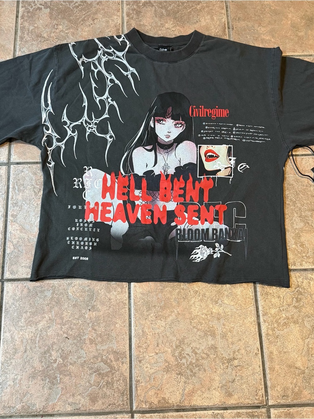 Civil Regume Hell Bent Heaven Sent T-shirt Size XL Brand New